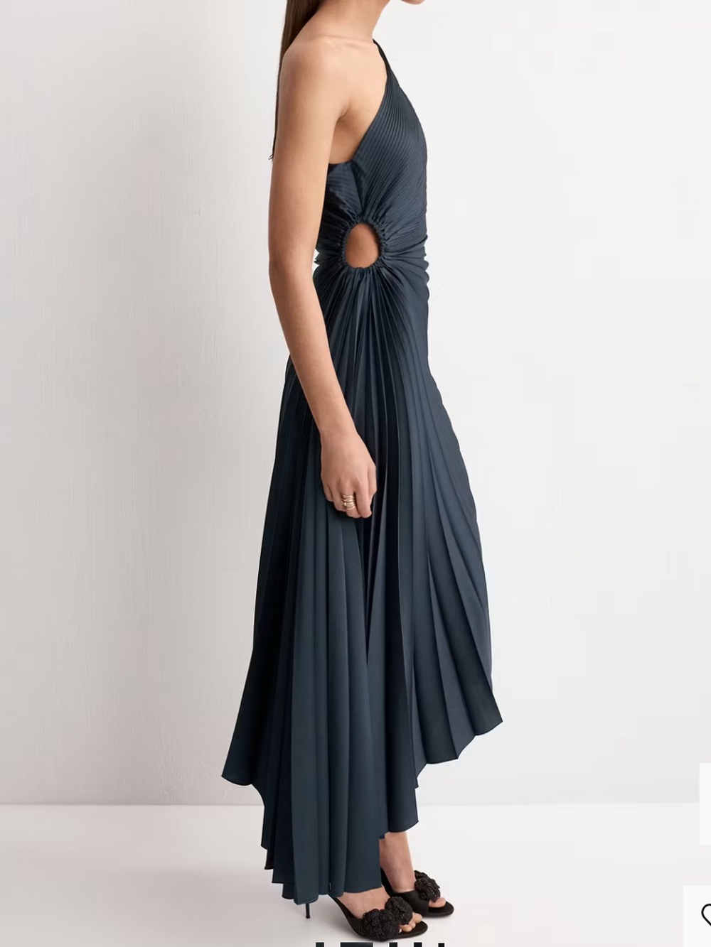 Mango PLEATED ASYMMETRICAL DRESS WITH OPENING 4073
